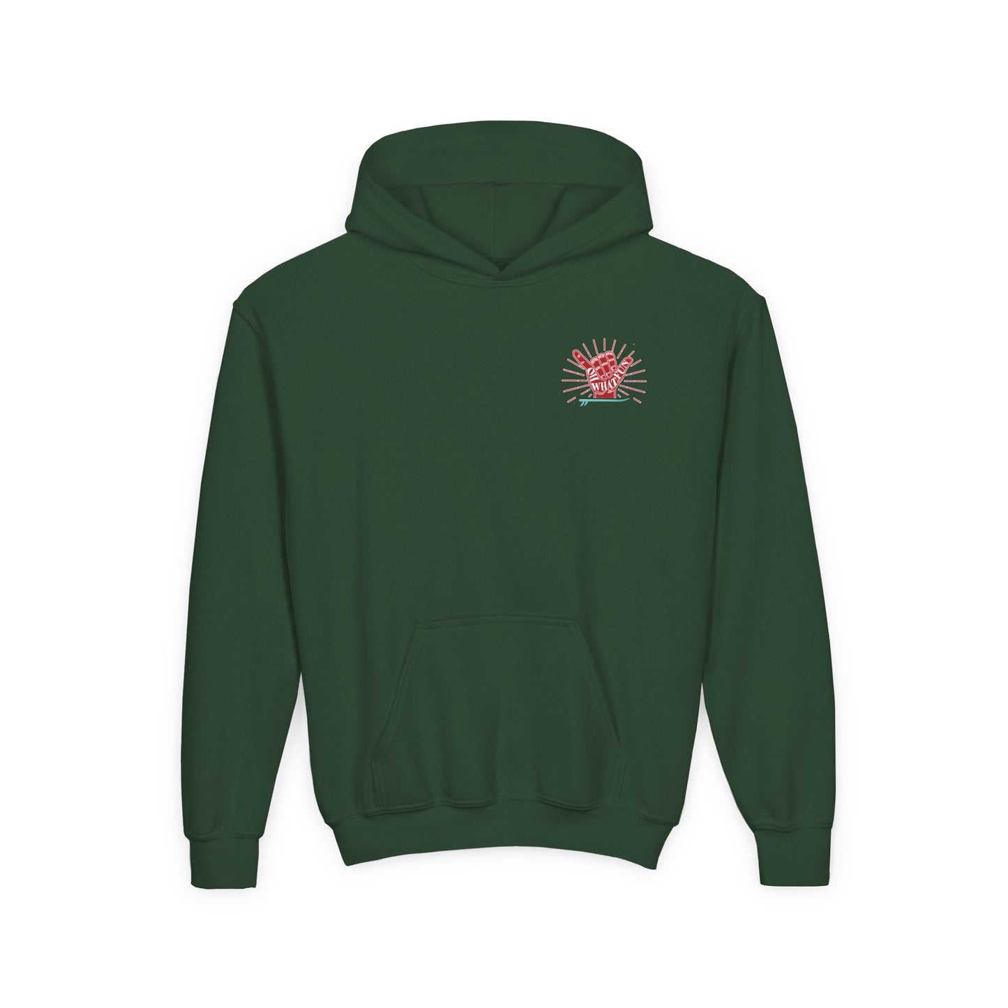 Youth Surfing Christmas Hoodie - Gildan