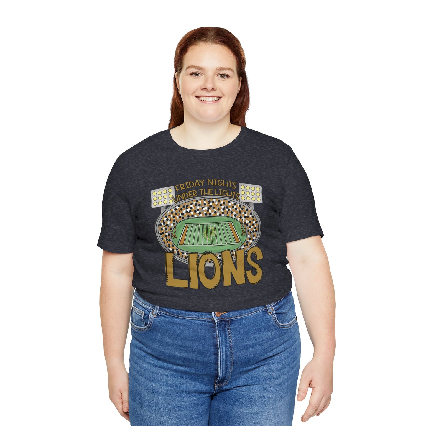 Adult Lions Friday Nights Under The Lights Tee - Bella Canvas
