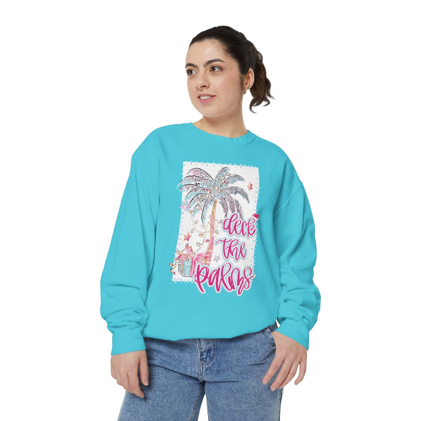 Deck the Palms Sweatshirt - Comfort Colors