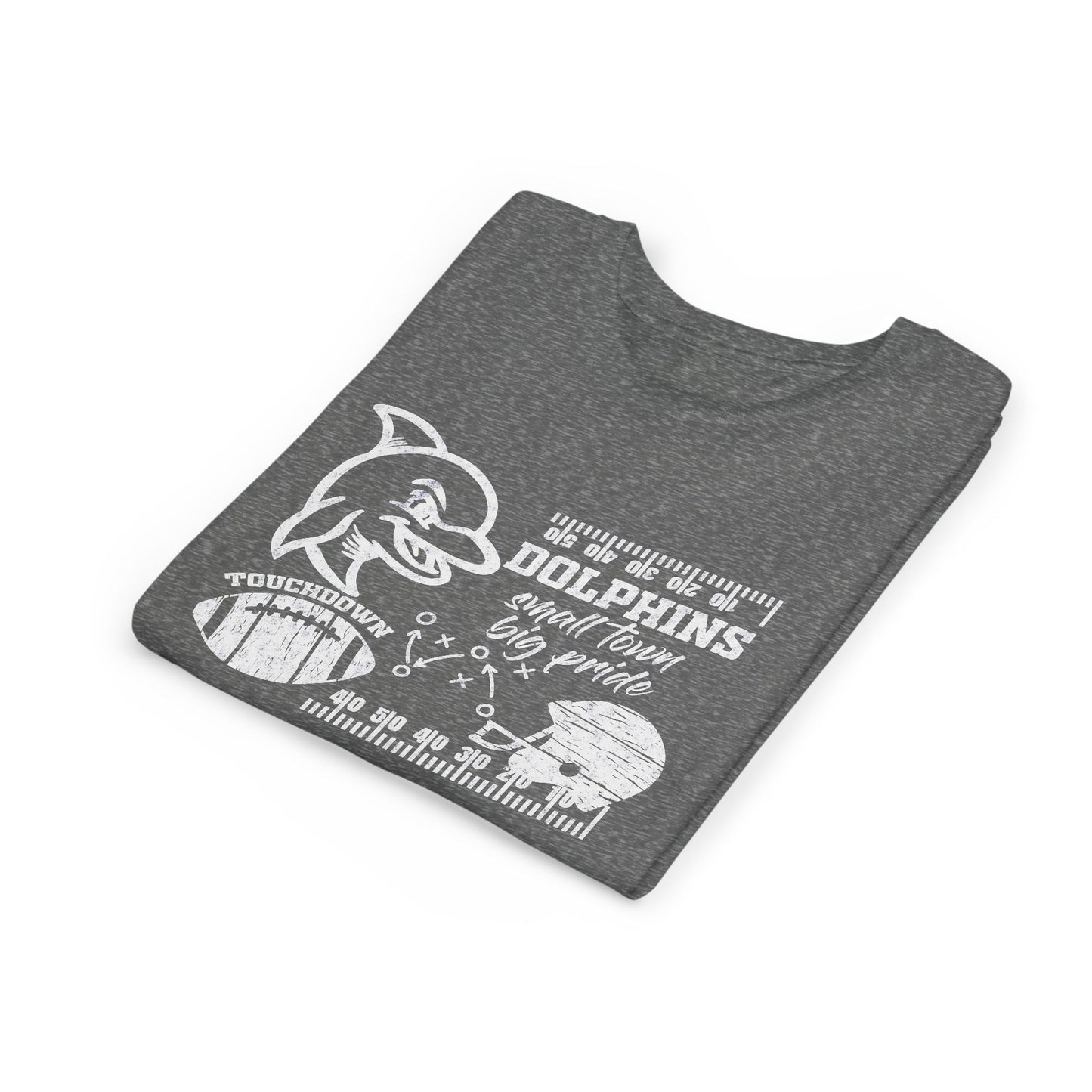 Youth Dolphin Football Tee - Bella Canvas