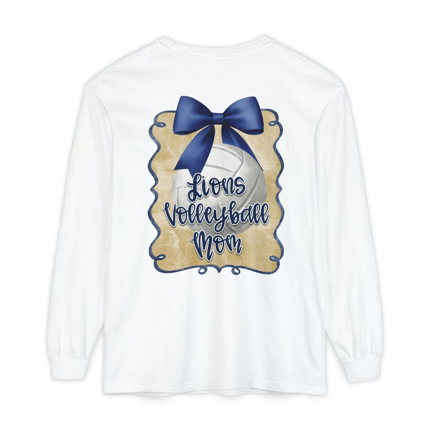 Foley Lions Volleyball Mom Long Sleeve T-Shirt- Comfort Colors