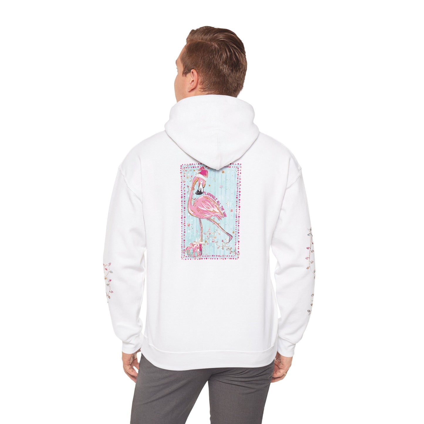 Flamingo Flamingle All The Way Hoodie - Gildan