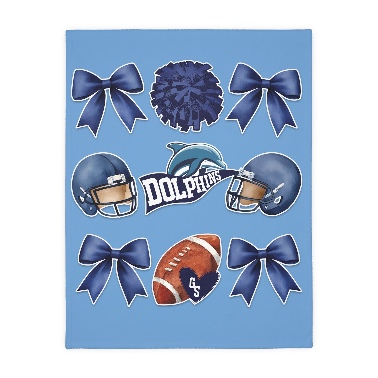 Dolphin Coquette 2 Sided Blanket