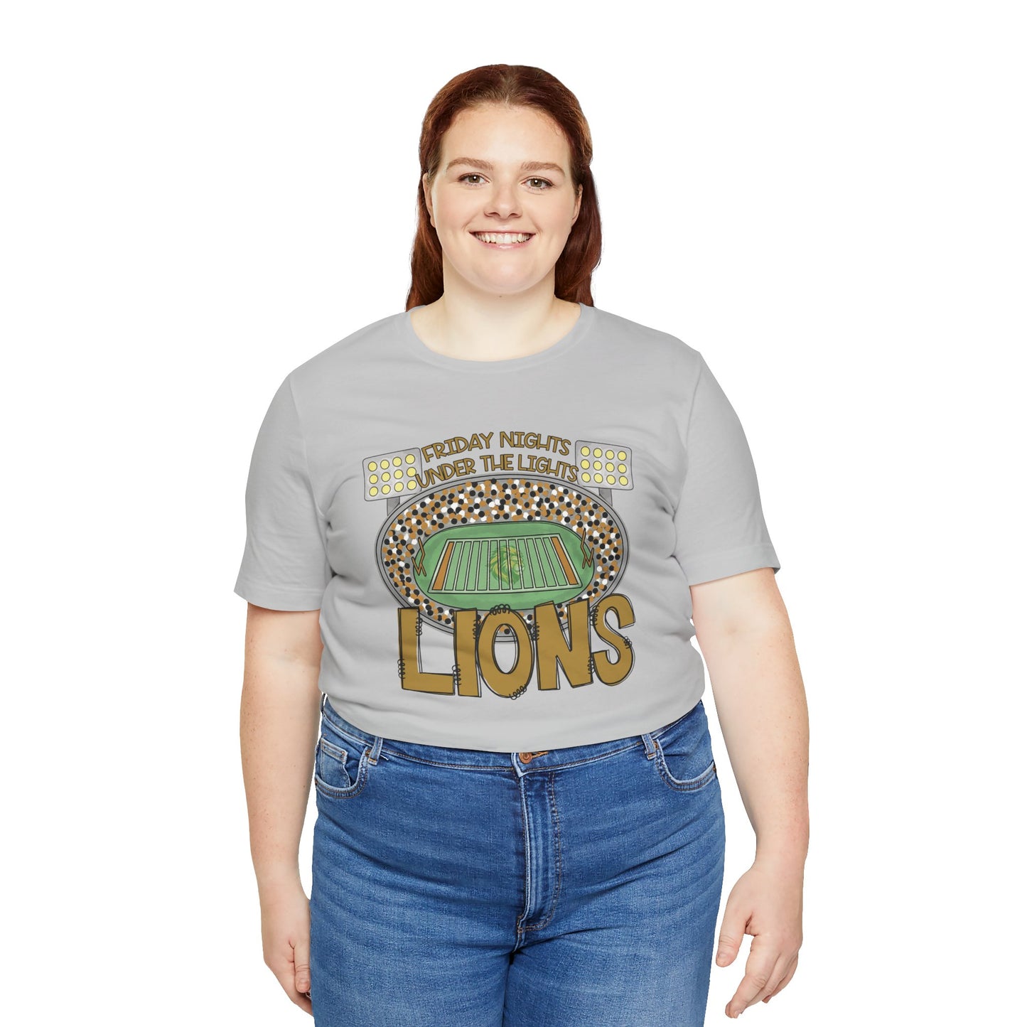 Adult Lions Friday Nights Under The Lights Tee - Bella Canvas
