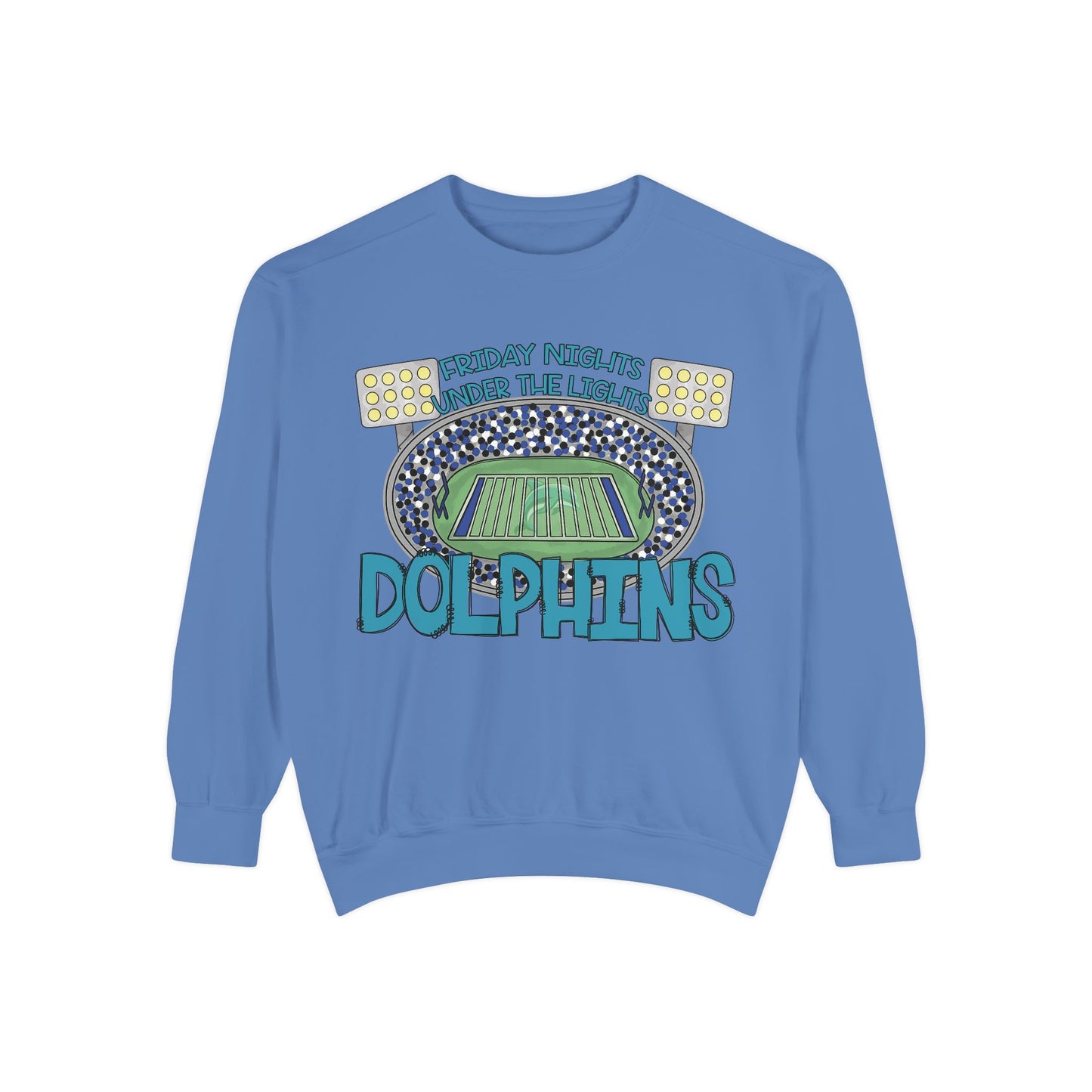 Adult Friday Night Lights Dolphins Sweatshirt - Comfort Colors