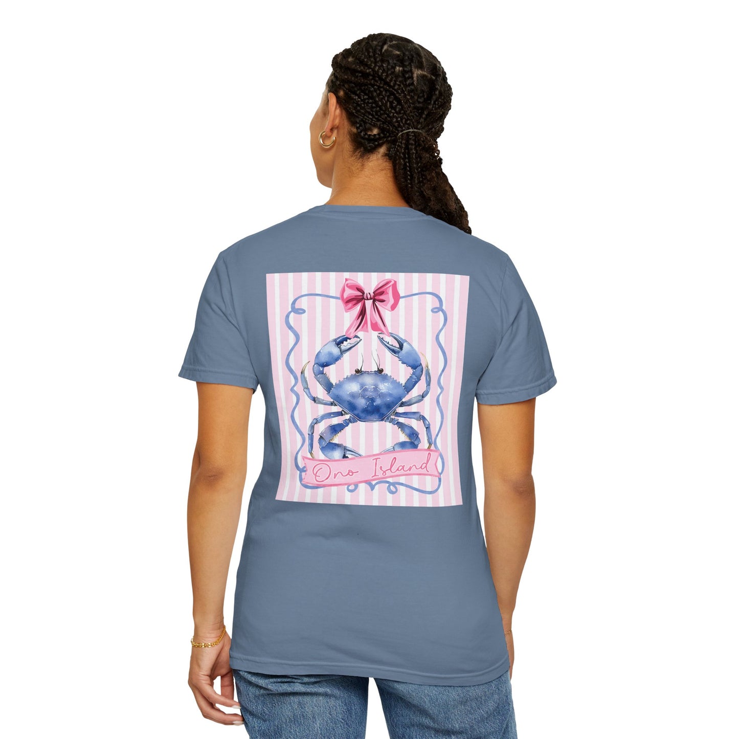 Adult Ono Island Preppy Crab Tee - Comfort Colors