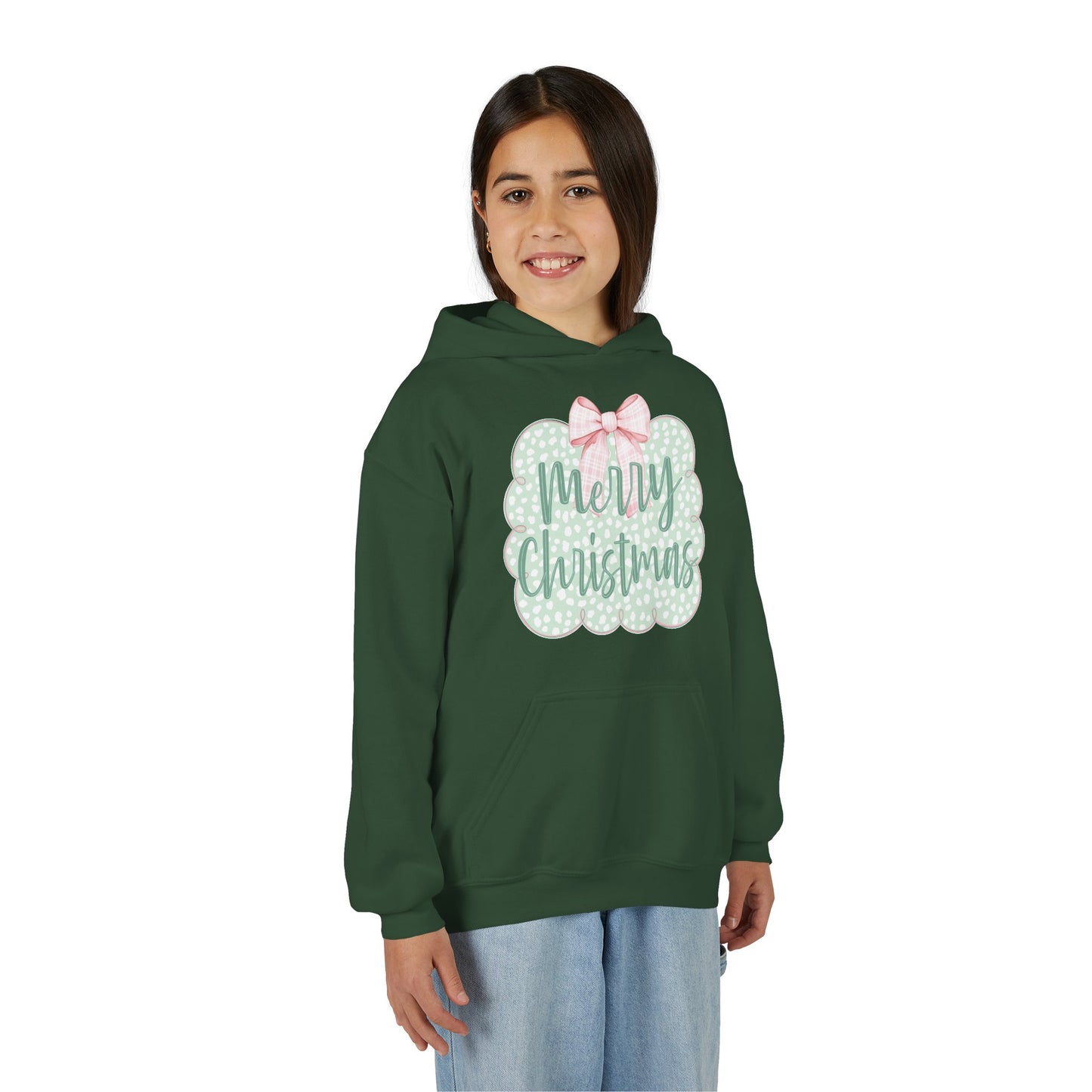 Merry Christmas Youth Hoodie - Gildan