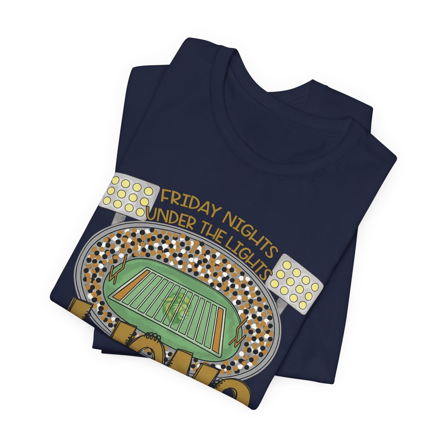Adult Lions Friday Nights Under The Lights Tee - Bella Canvas