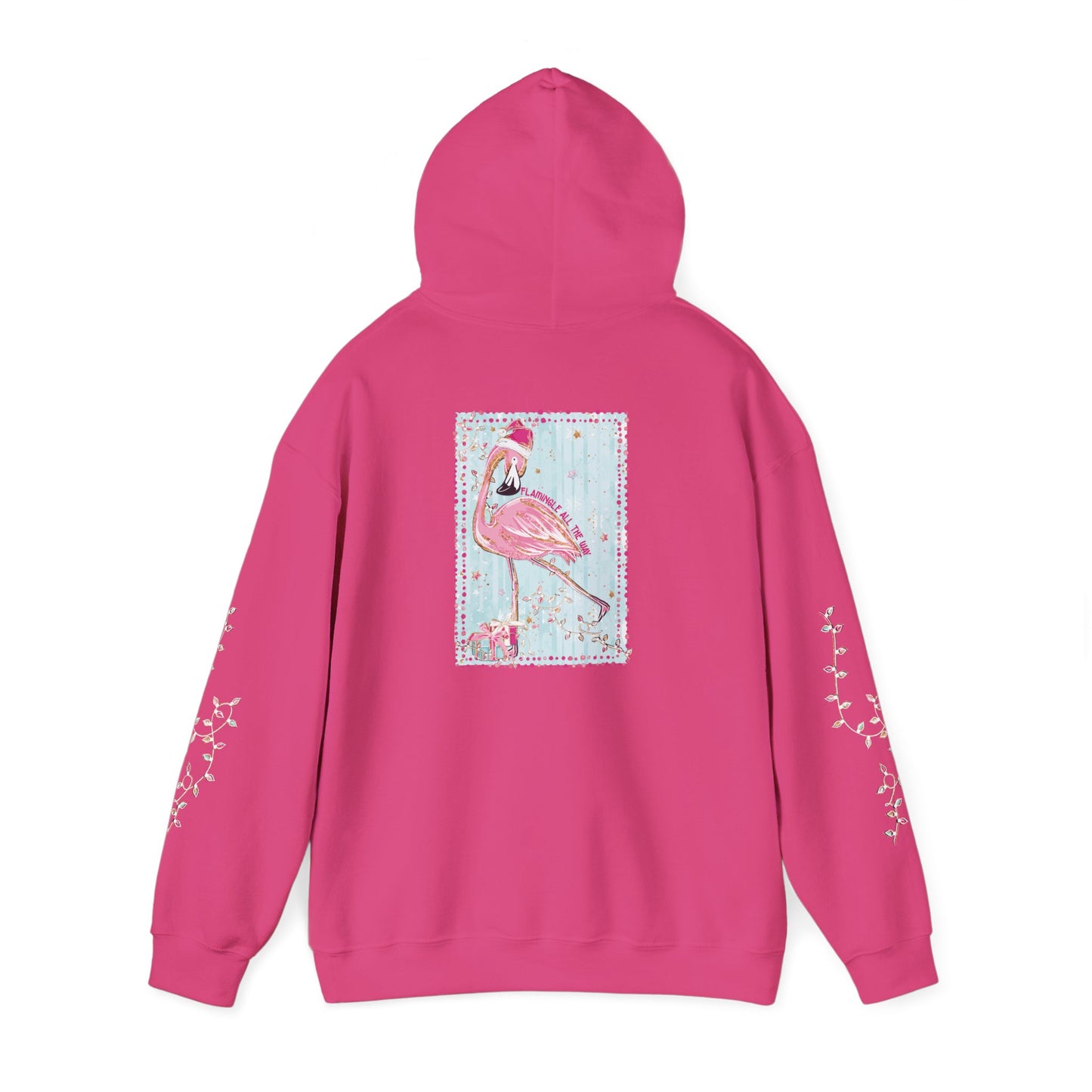 Flamingo Flamingle All The Way Hoodie - Gildan
