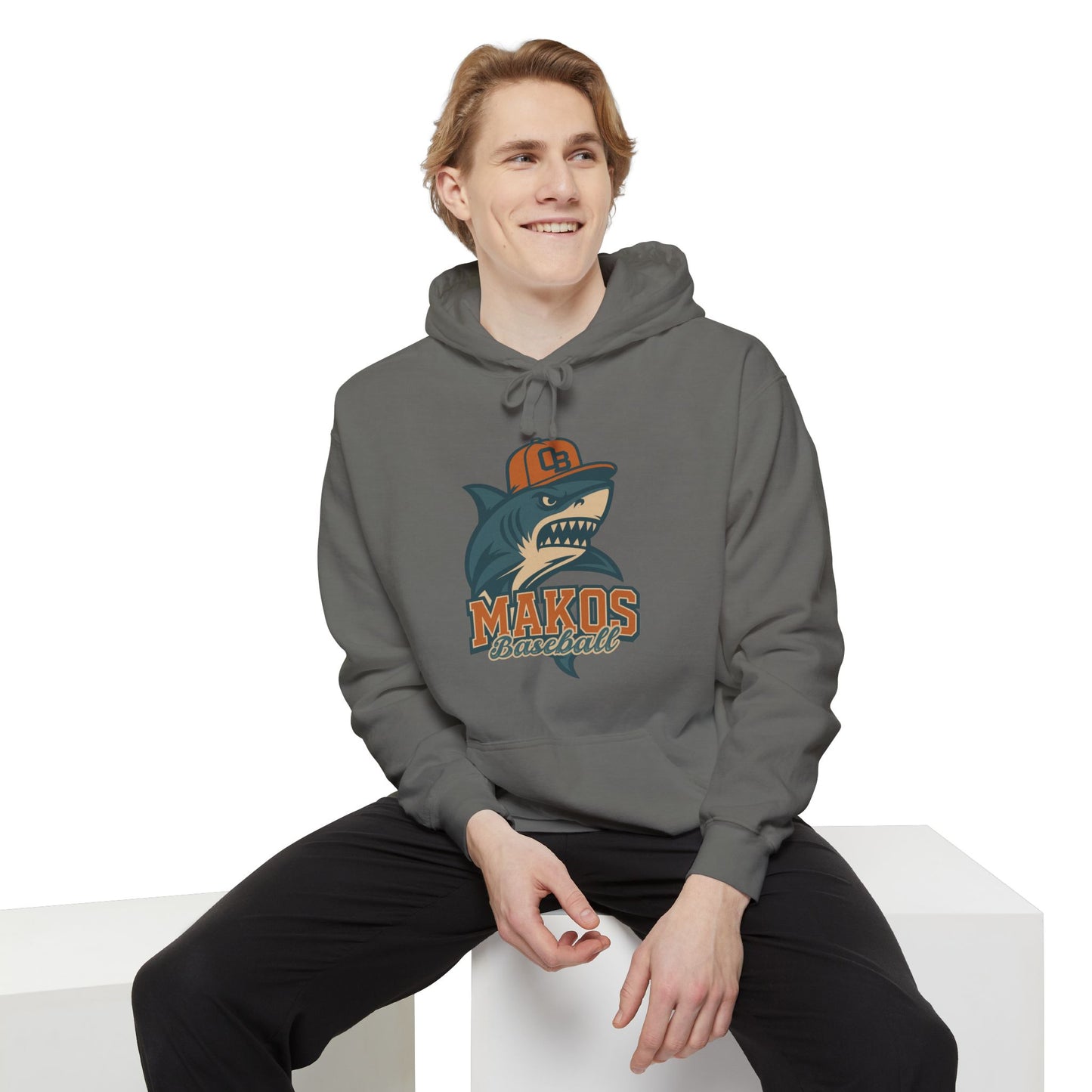Adult Makos Retro Baseball Hoodie - Comfort Colors