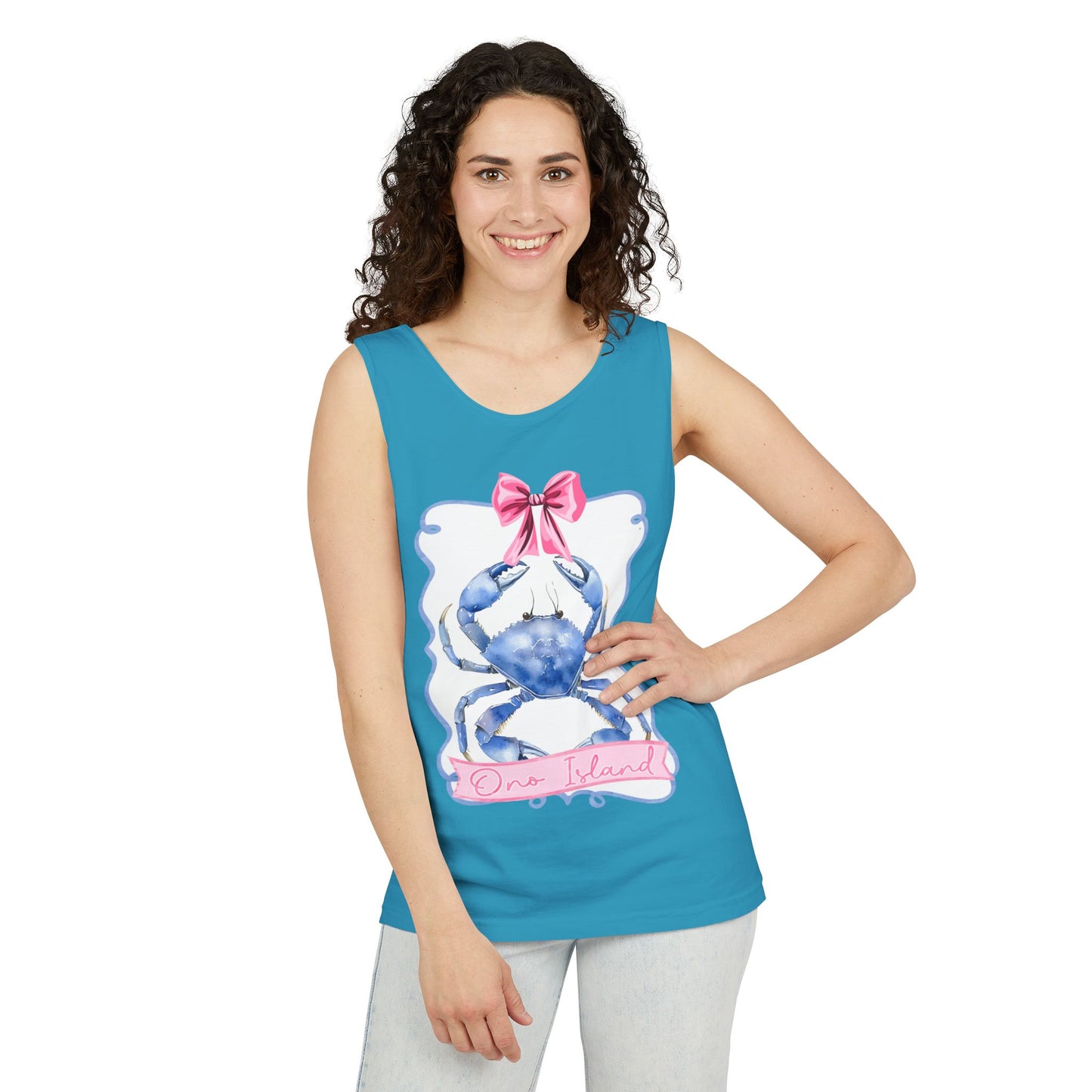 Ono Island Preppy Crab Tank Top - Comfort Colors