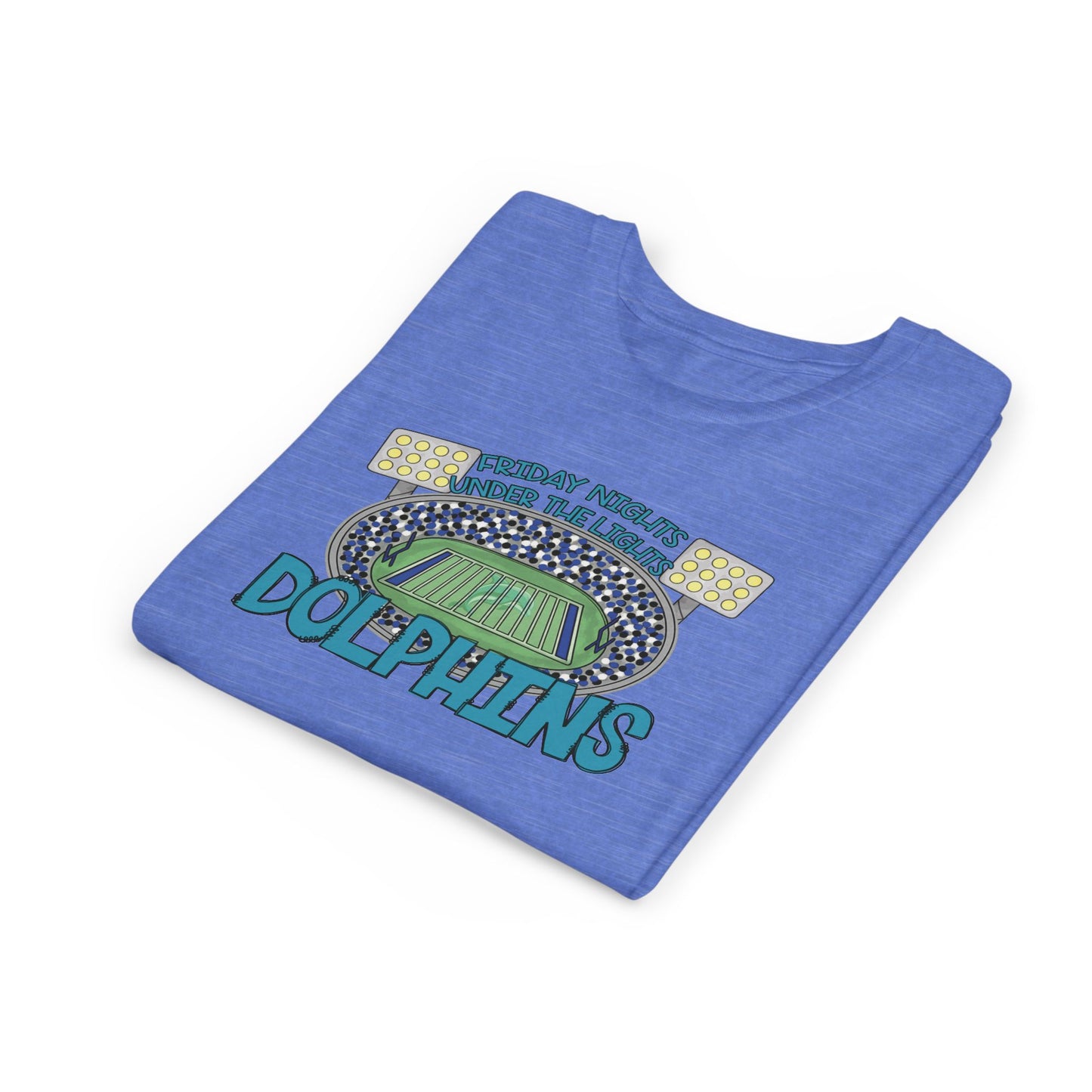 Dolphins Friday Nights Youth Tshirt - Bella Canvas