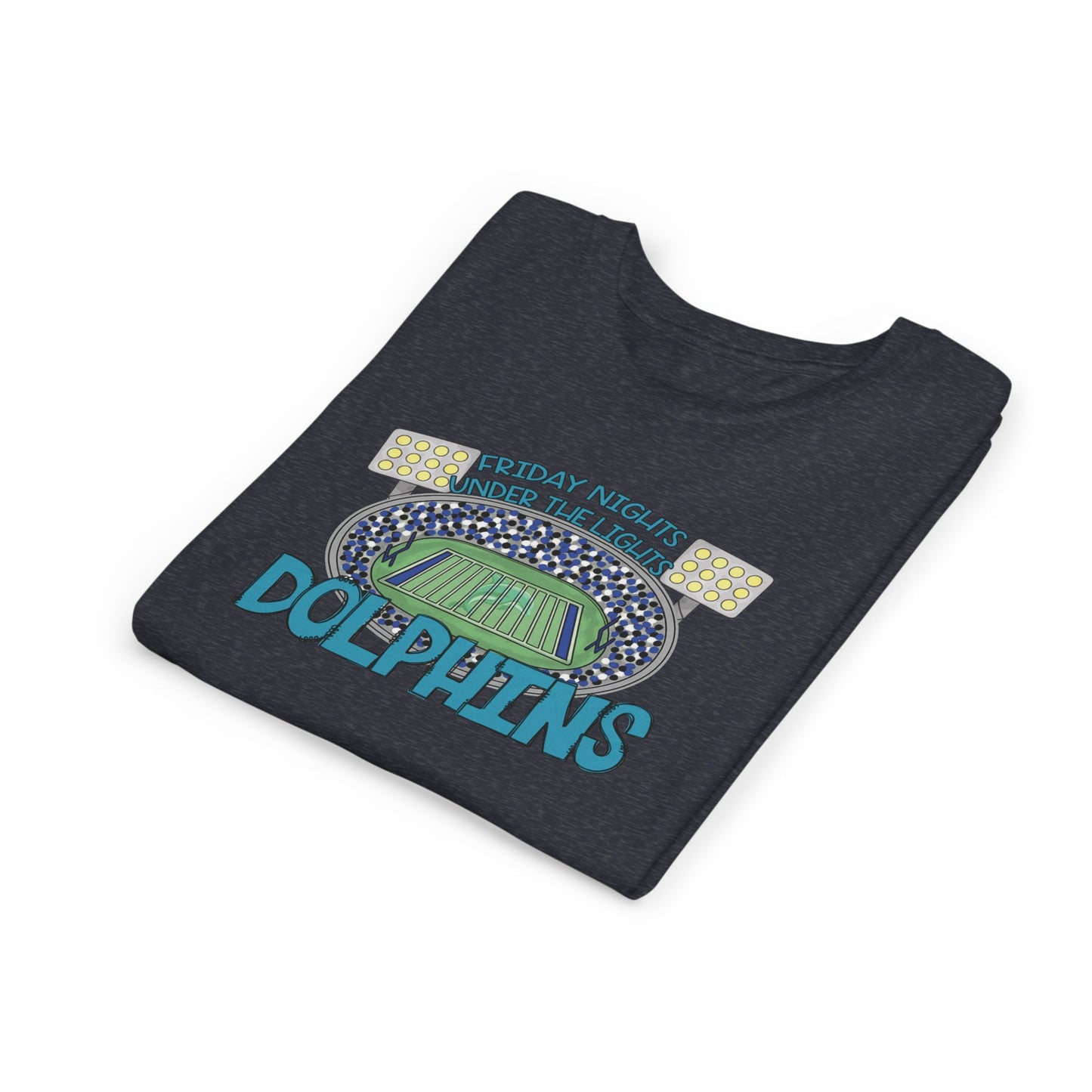 Dolphins Friday Nights Youth Tshirt - Bella Canvas