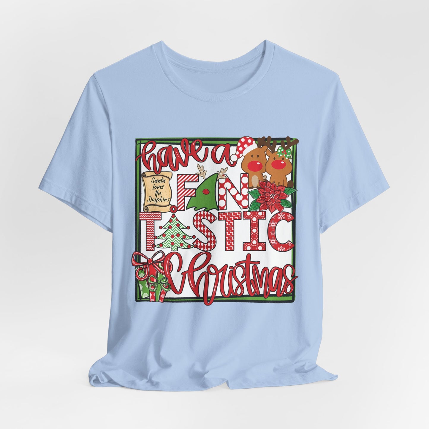 Dolphins Fintastic Christmas - Bella Canvas