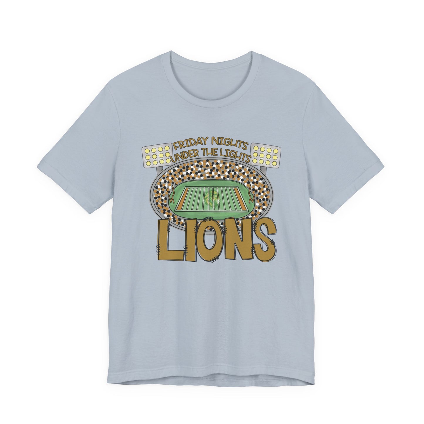 Adult Lions Friday Nights Under The Lights Tee - Bella Canvas