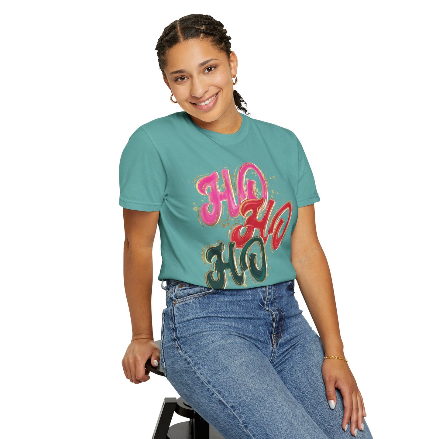 Ho Ho Ho Christmas Tee- Comfort Colors