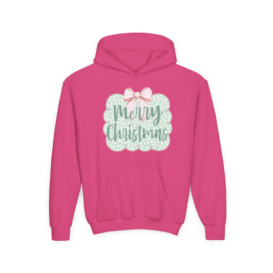 Merry Christmas Youth Hoodie - Gildan