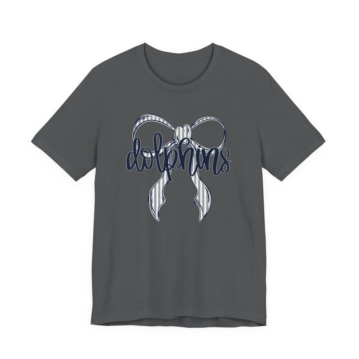 Preppy Dolphins Bow Bella Canvas