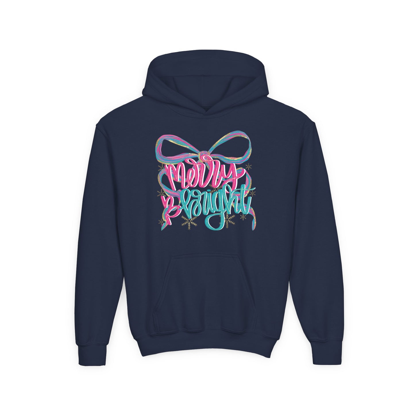 Merry and Bright Hoodie - Gildan