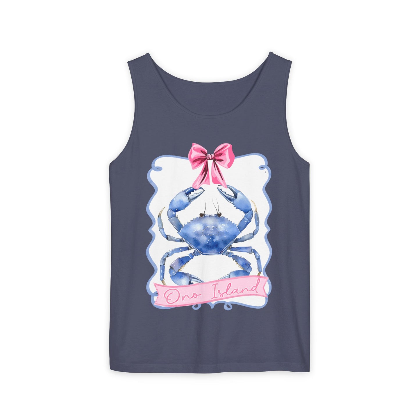 Ono Island Preppy Crab Tank Top - Comfort Colors