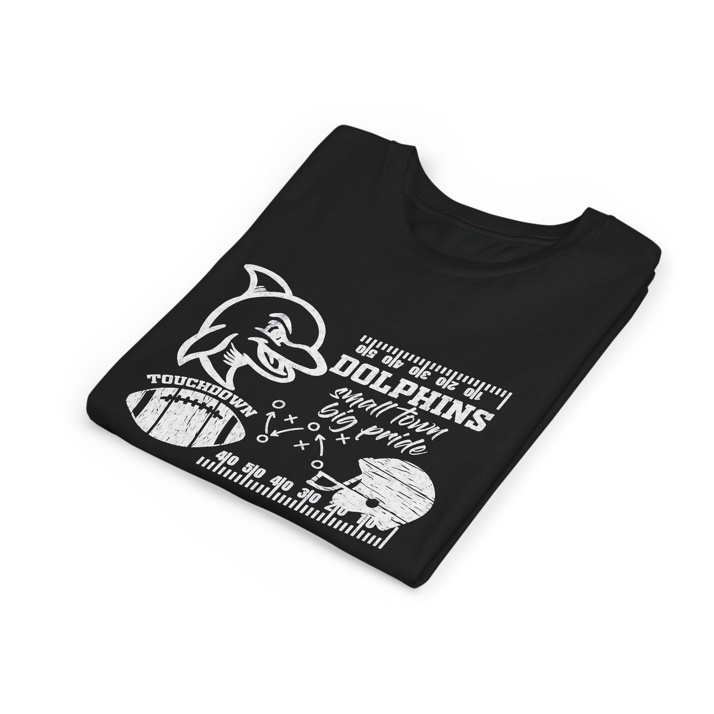 Youth Dolphin Football Tee - Bella Canvas
