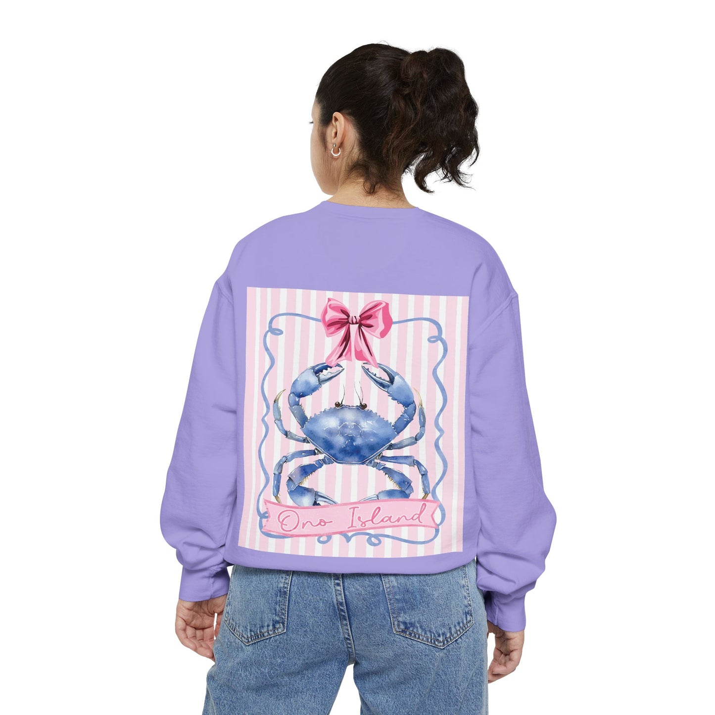 Adult Ono Island Preppy Crab Sweatshirt - Comfort Colors