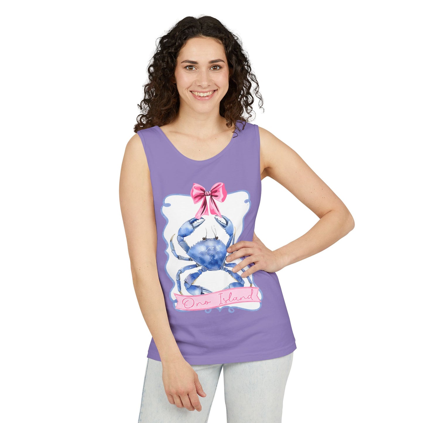 Ono Island Preppy Crab Tank Top - Comfort Colors