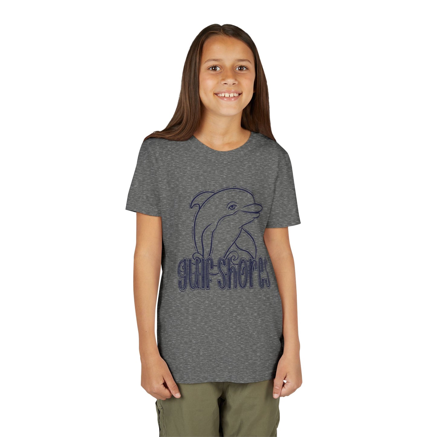 Youth Dolphin Sketch Tee - Bella Canvas