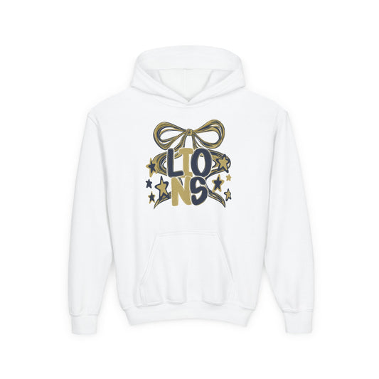 Youth Lions Twirly Ribbon Hoodie
