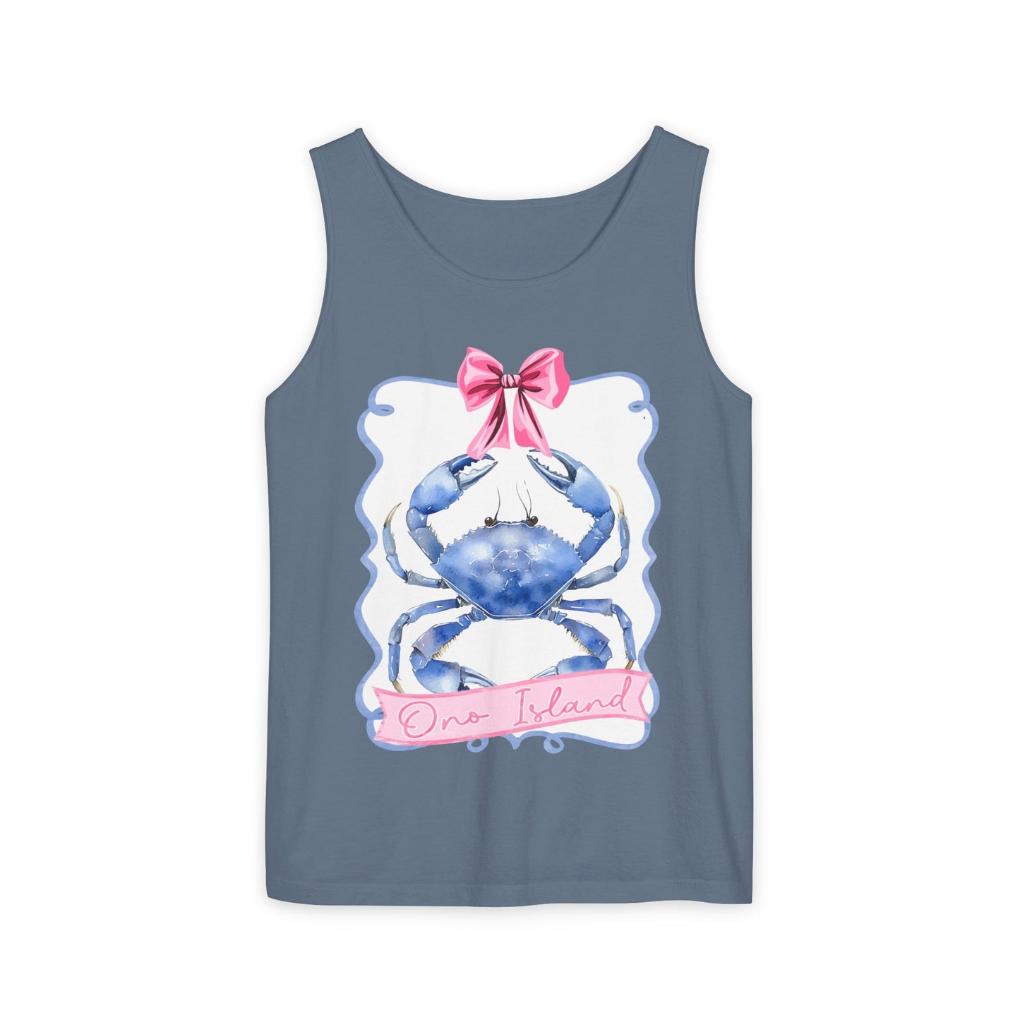 Ono Island Preppy Crab Tank Top - Comfort Colors