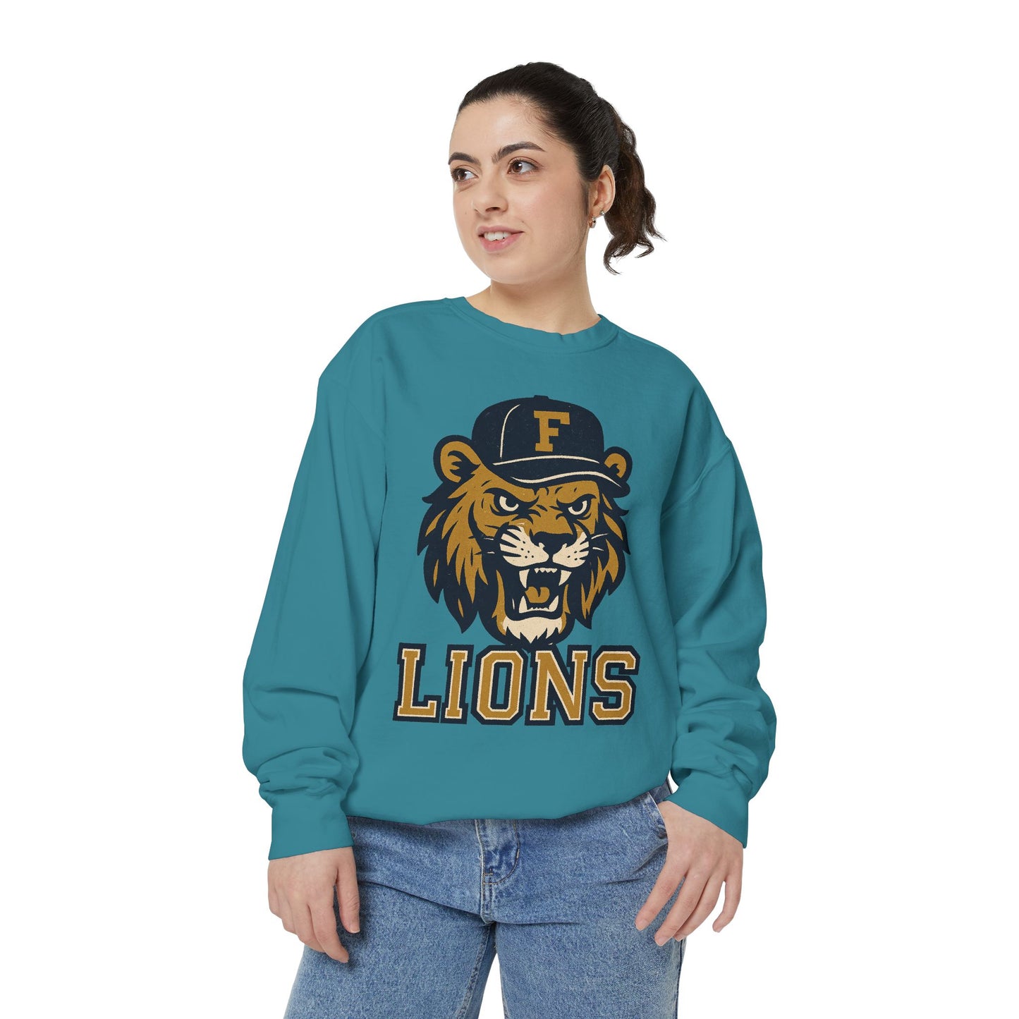 Adult Retro Roaring Lions Sweatshirt - Comfort Colors
