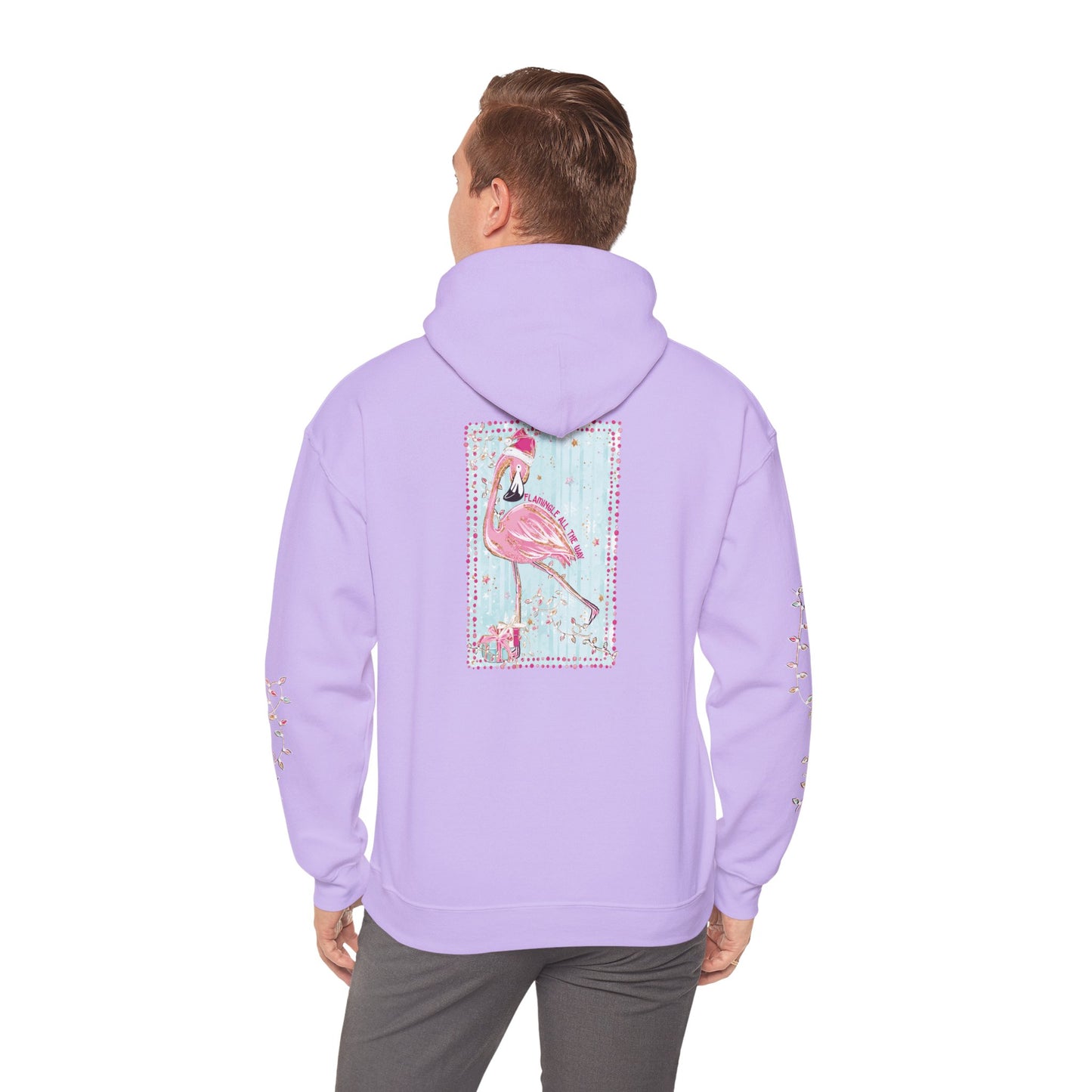 Flamingo Flamingle All The Way Hoodie - Gildan