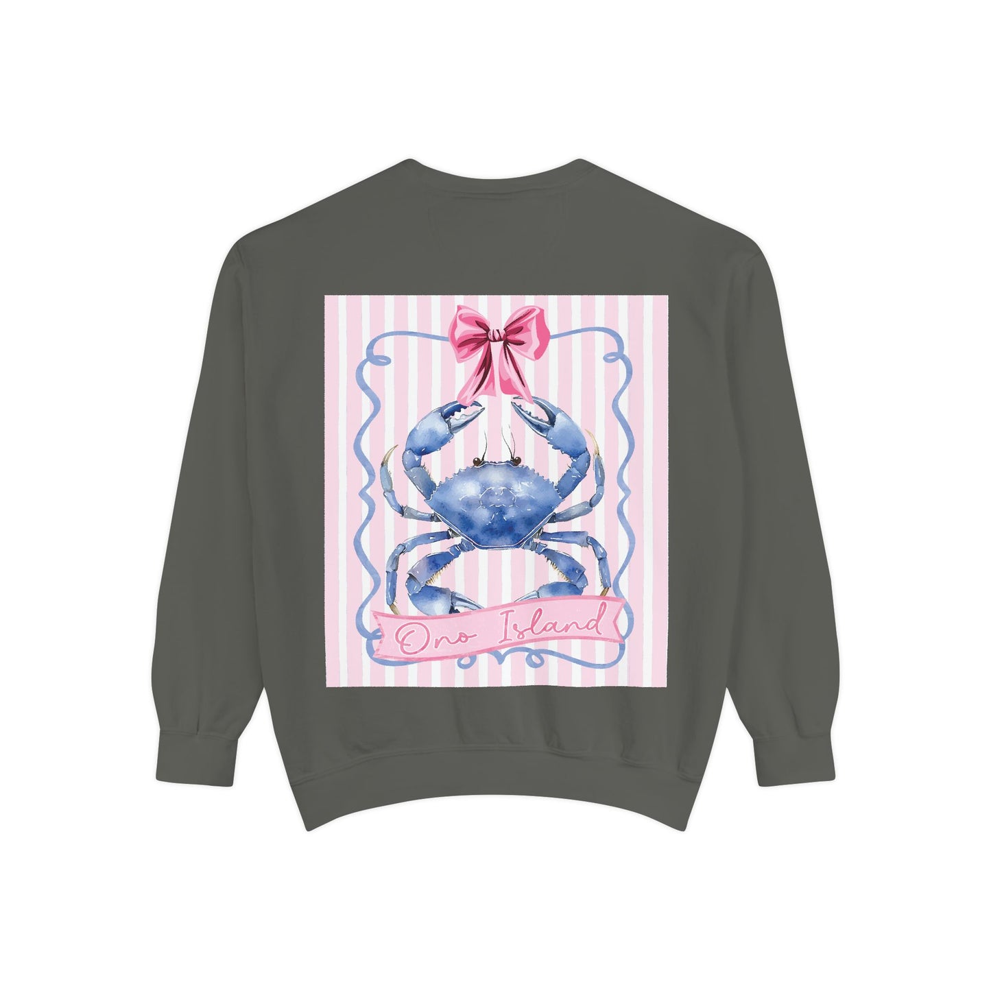 Adult Ono Island Preppy Crab Sweatshirt - Comfort Colors