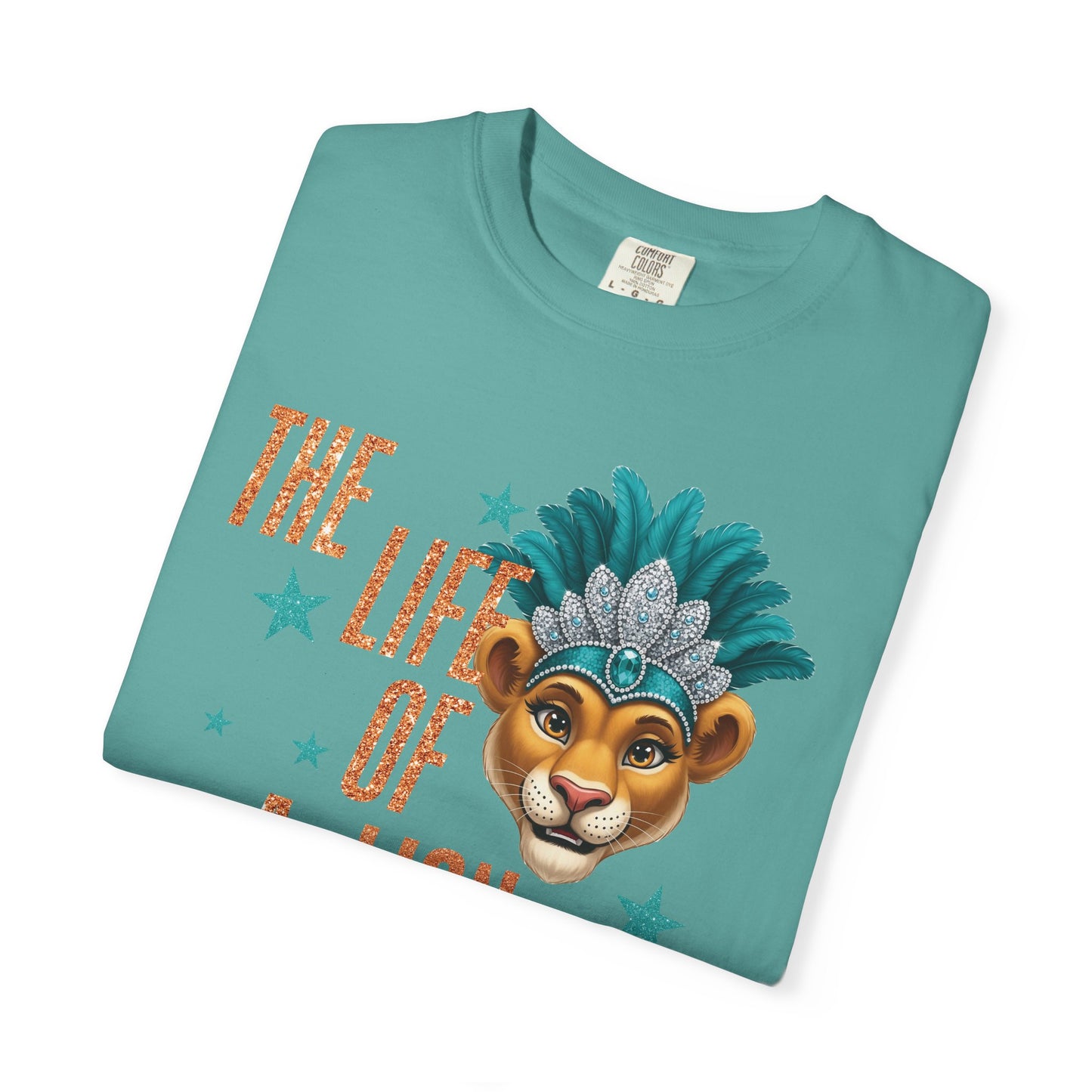Adult Life of a Lion Faux Glitter - Comfort Colors