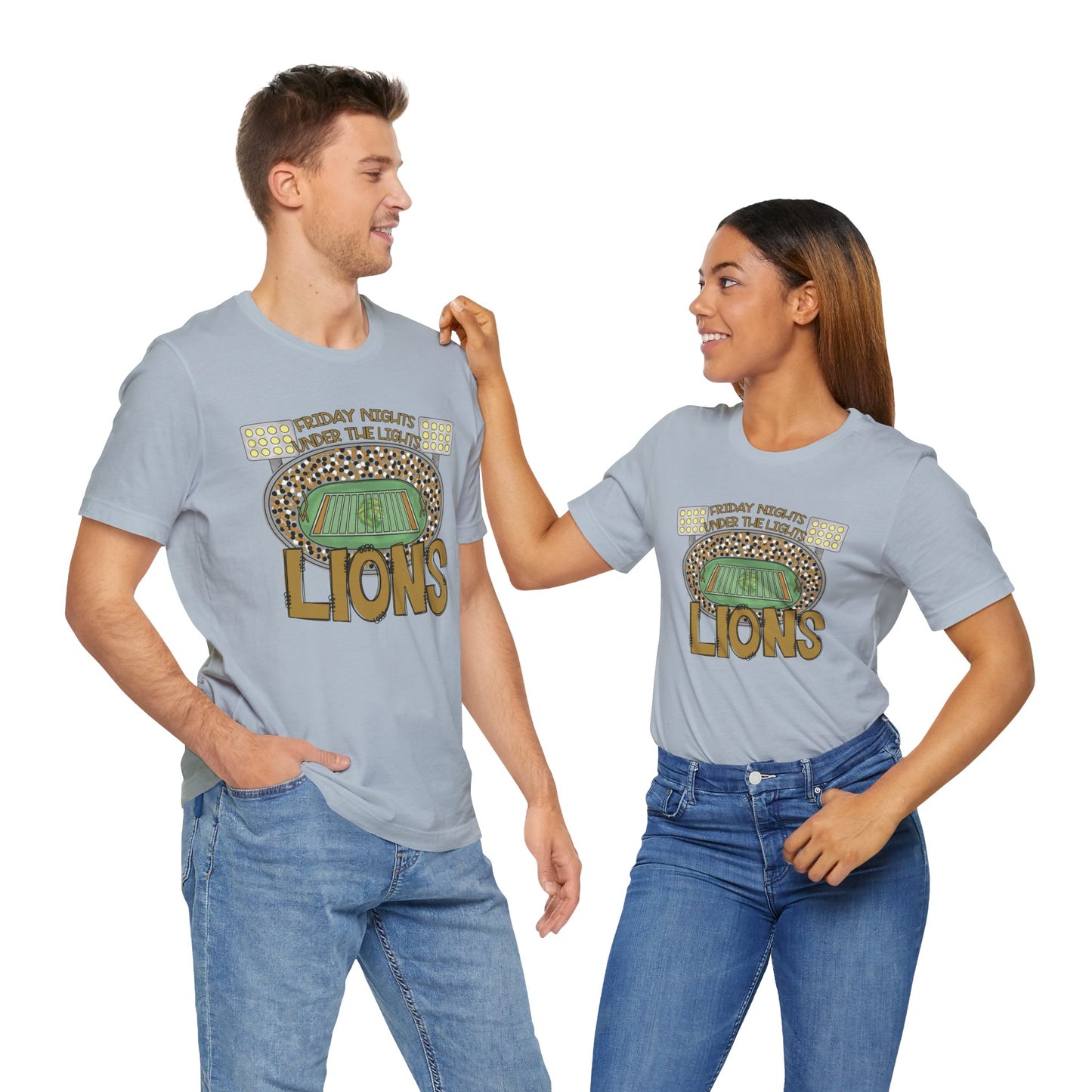 Adult Lions Friday Nights Under The Lights Tee - Bella Canvas