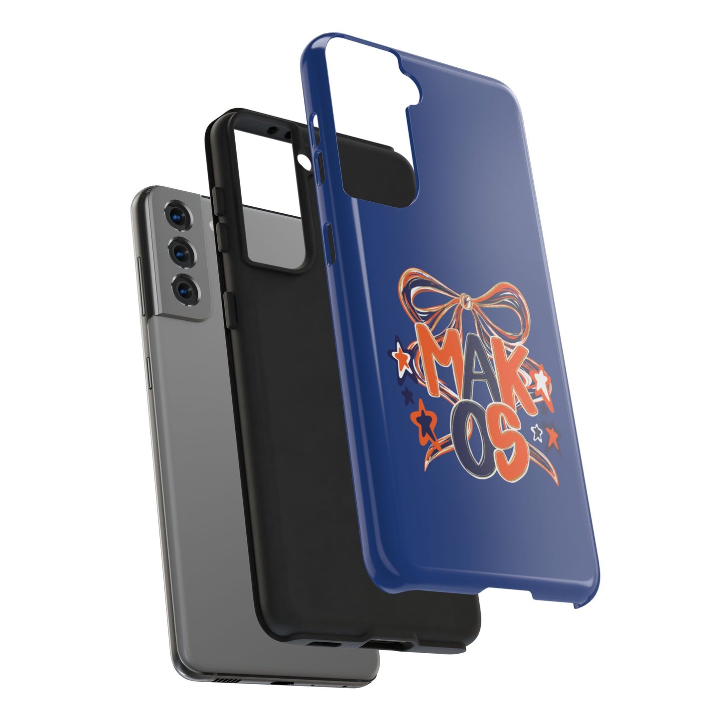 Makos Twirly Ribbon Iphone & Samsung Tough Phone Cases