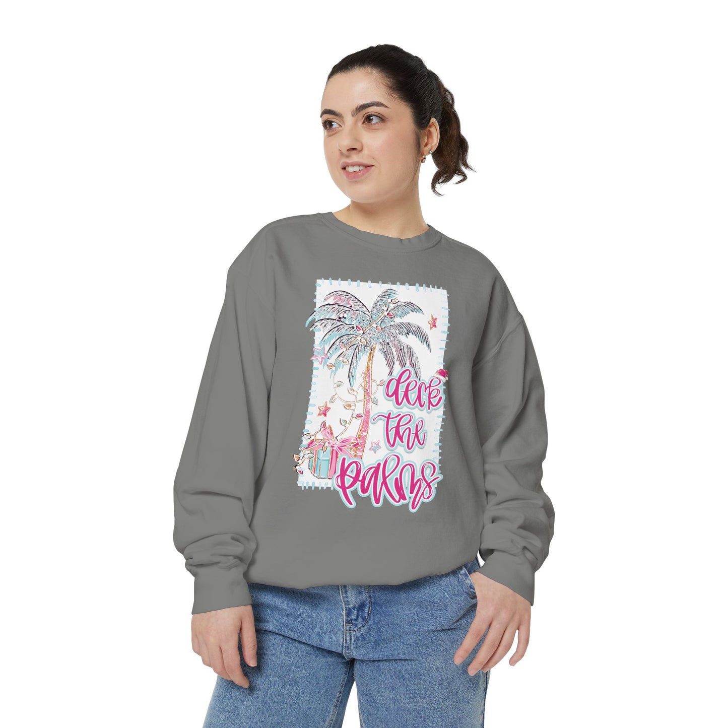Deck the Palms Sweatshirt - Comfort Colors