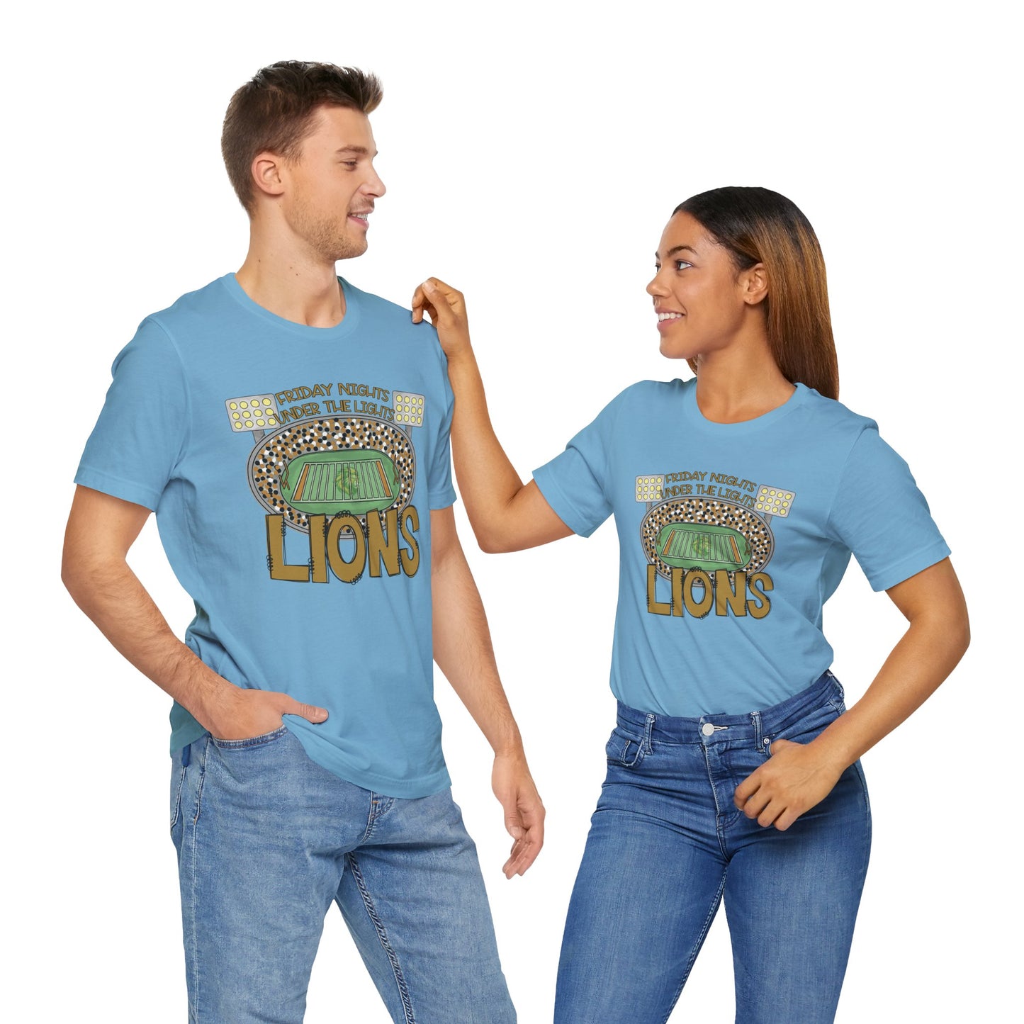 Adult Lions Friday Nights Under The Lights Tee - Bella Canvas