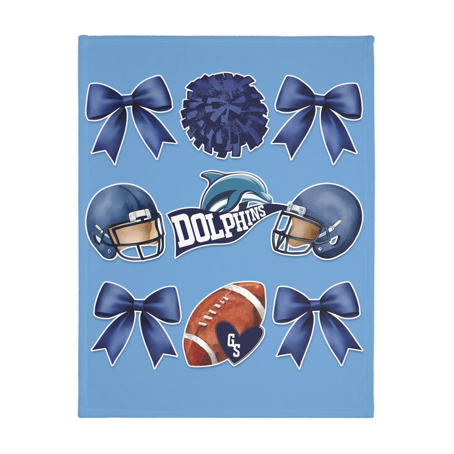 Dolphin Coquette 2 Sided Blanket