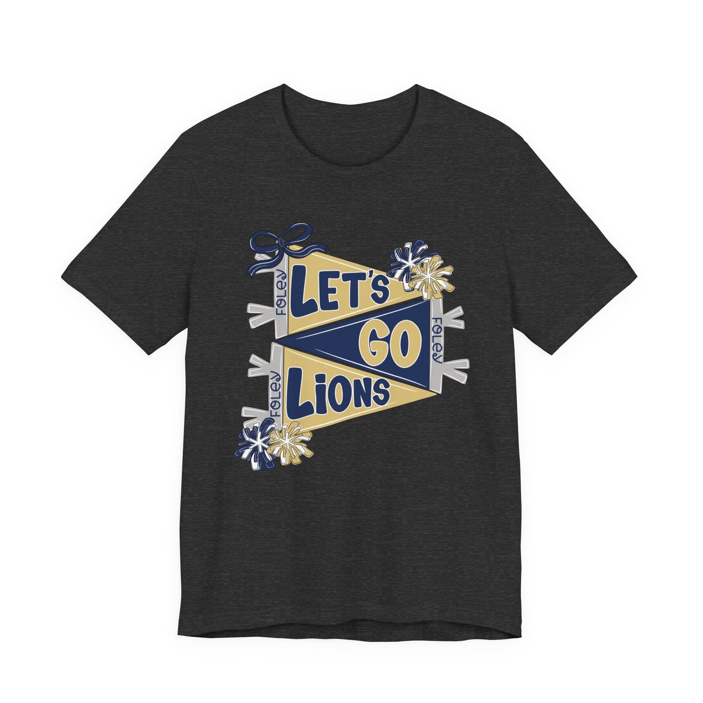 Let's Go Lions Pennant Tee - Bella Canvas