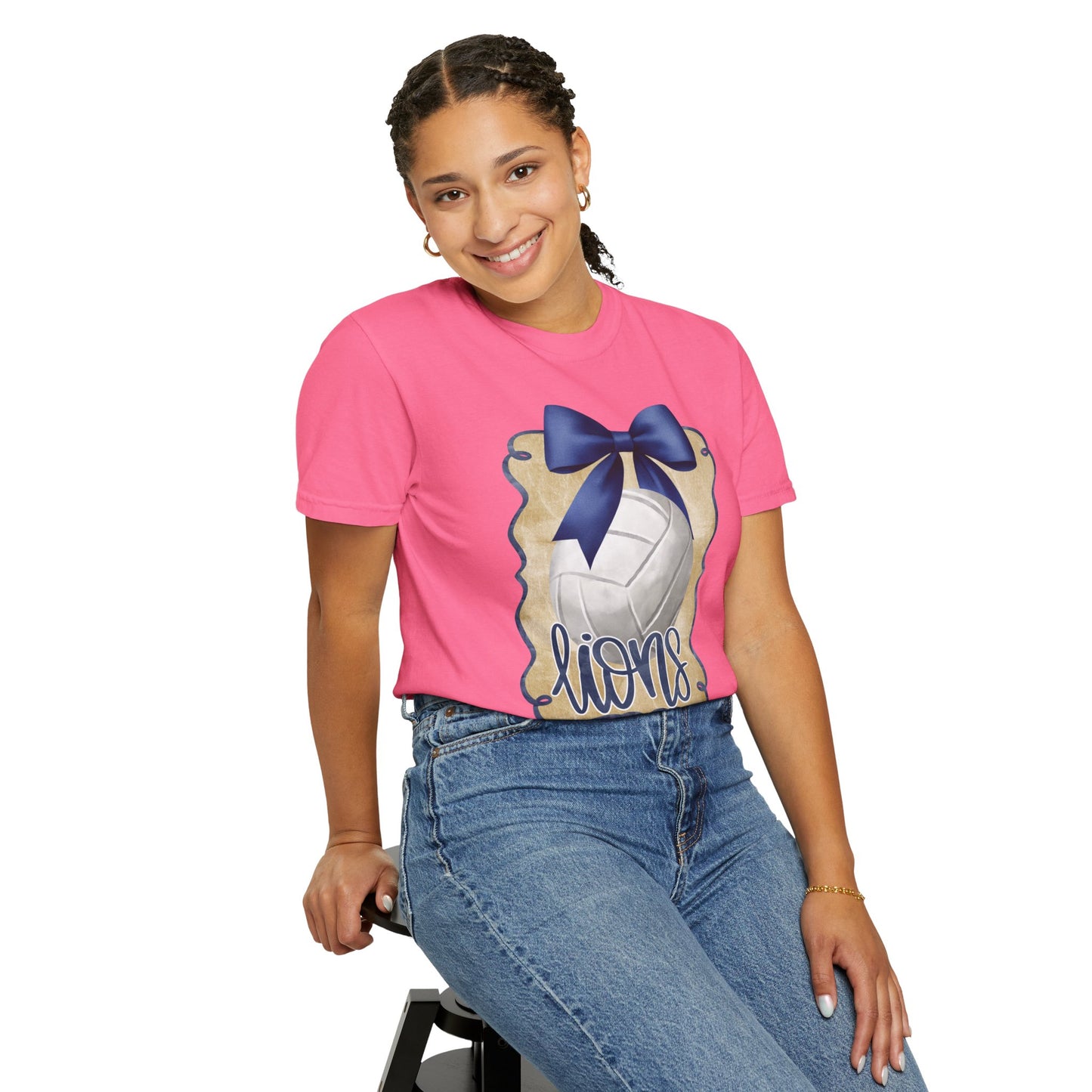 Adult Foley Lions Volleyball Tee - Comfort Colors