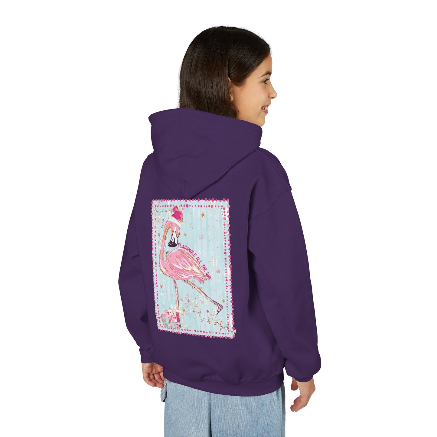 Flamingle All The Way Flamingo Hoodie - Gildan