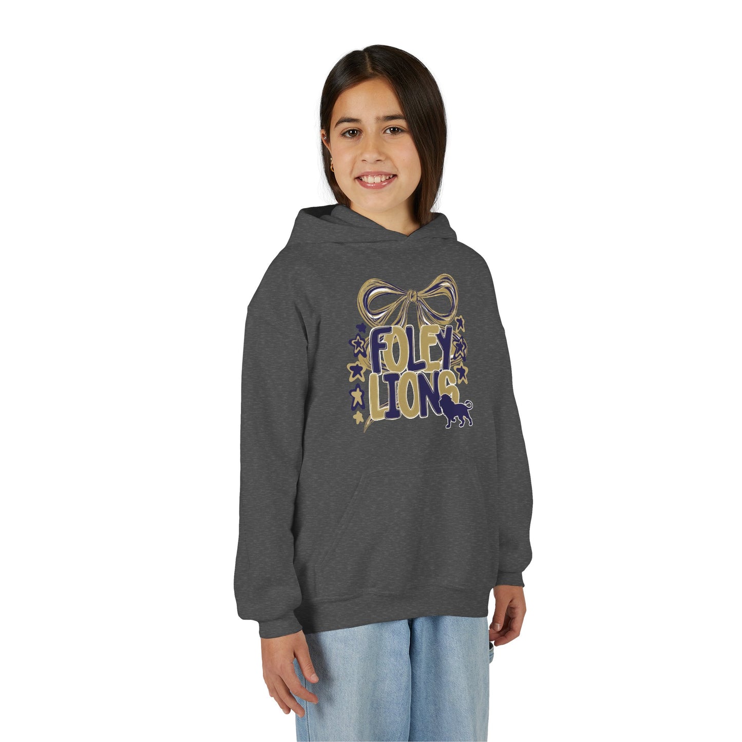 Foley Lions Bow Hoodie - Gildan