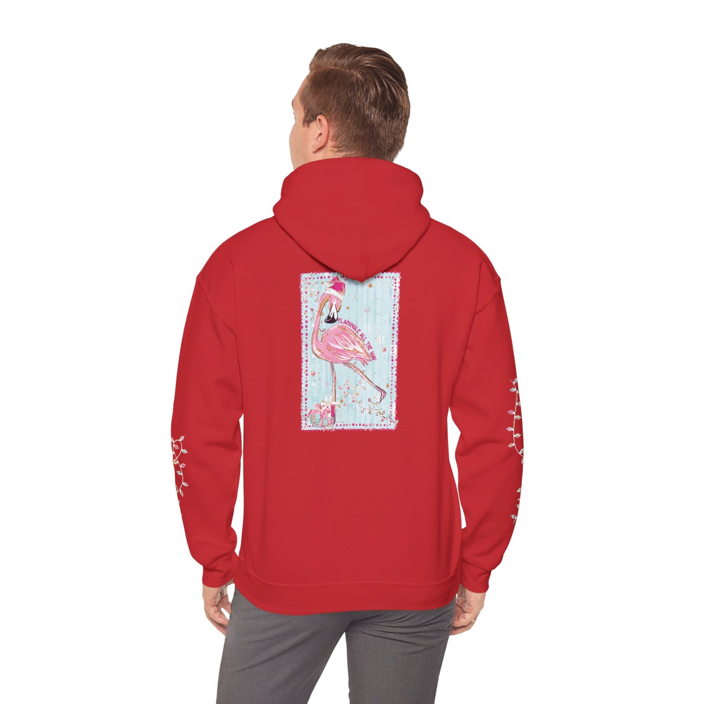 Flamingo Flamingle All The Way Hoodie - Gildan