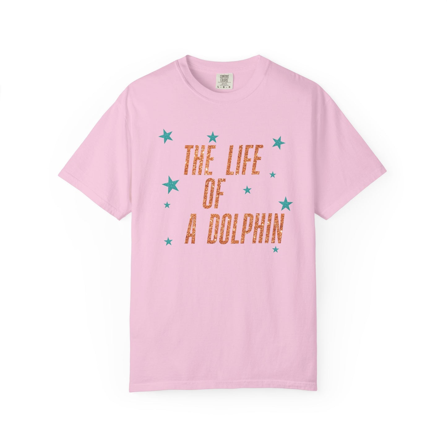 Adult Life of a Dolphin Faux Glitter - Comfort Colors