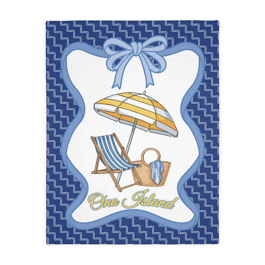 Ono Island Beach Day 2 Sided Soft Blanket