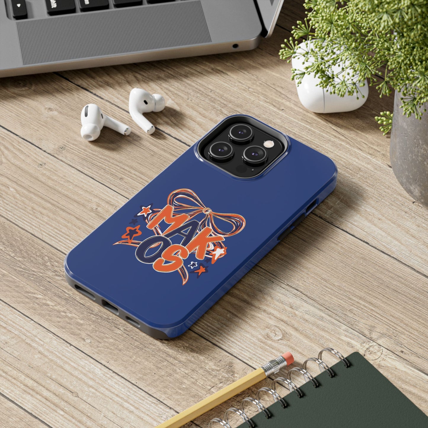 Makos Twirly Ribbon Iphone & Samsung Tough Phone Cases