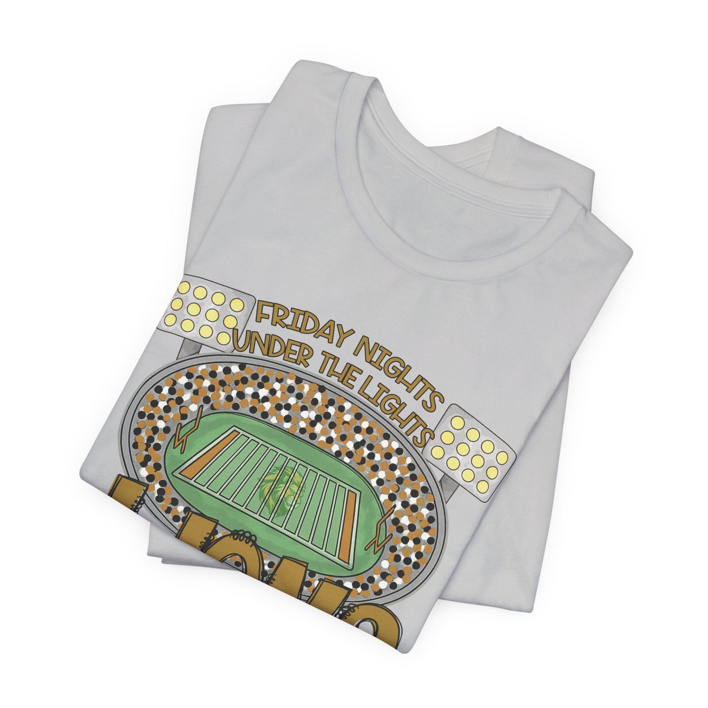 Adult Lions Friday Nights Under The Lights Tee - Bella Canvas