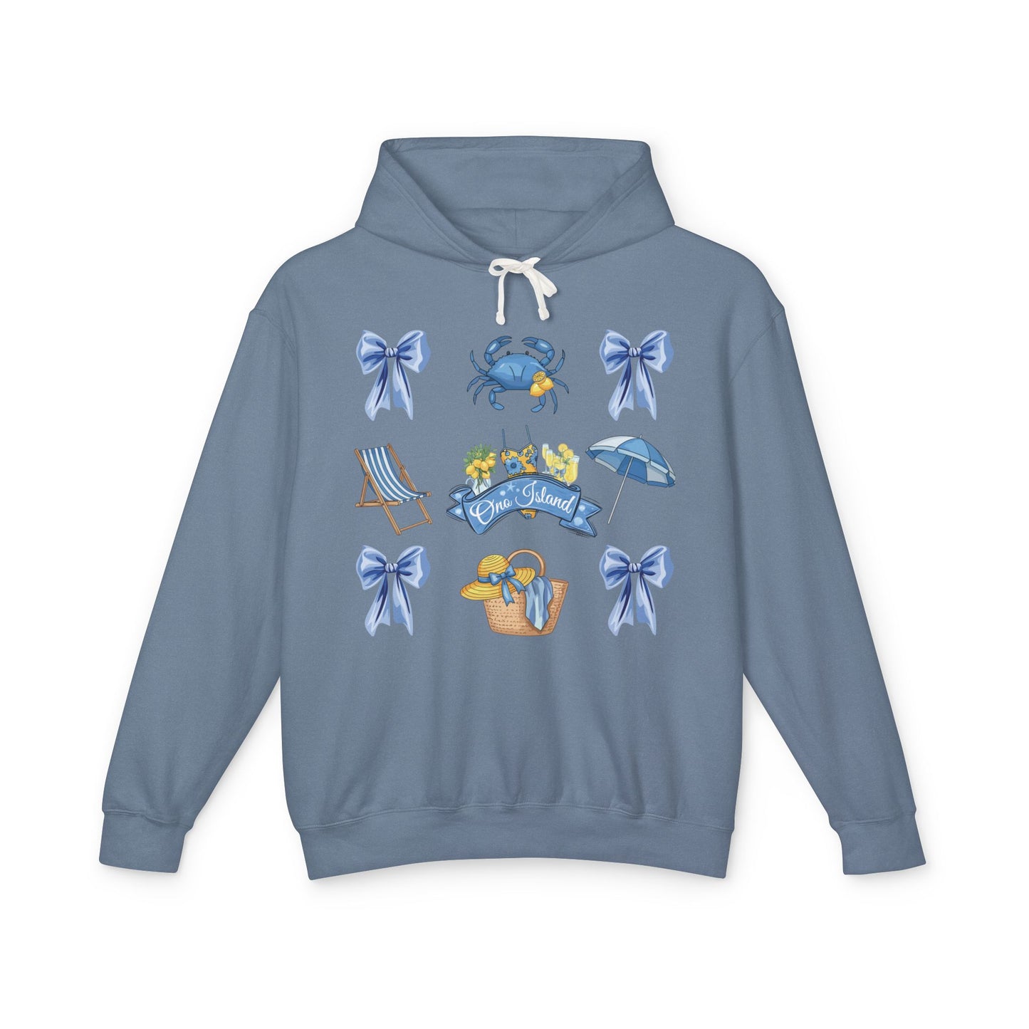 Adult Coquette Beach Day Lightweight Hooded Sweatshirt - Comfort Colors