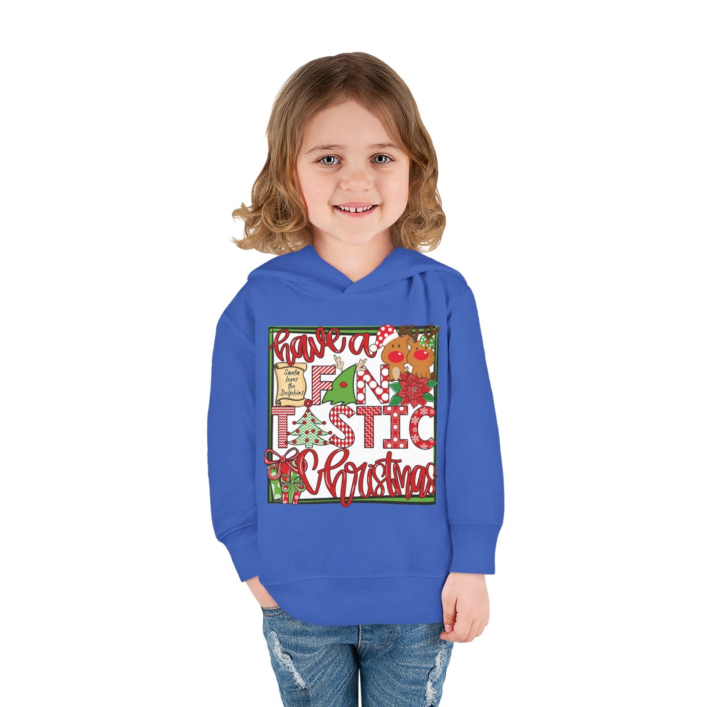 Dolphins Fintastic Christmas Toddler Hoodie